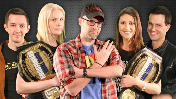 Movie Trivia Schmoedown Alex Damon Rachel Cushing Dan Murrell Clarke Wolfe Mike Kalinowski Shirewolves