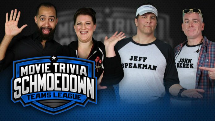 Movie-Trivia-Schmoedown-Inky-And-The-Brain-Devon-Stewart-Rachel-Silvestrini-The-Movie-Guys-Paul-Preston-Adam-Witt